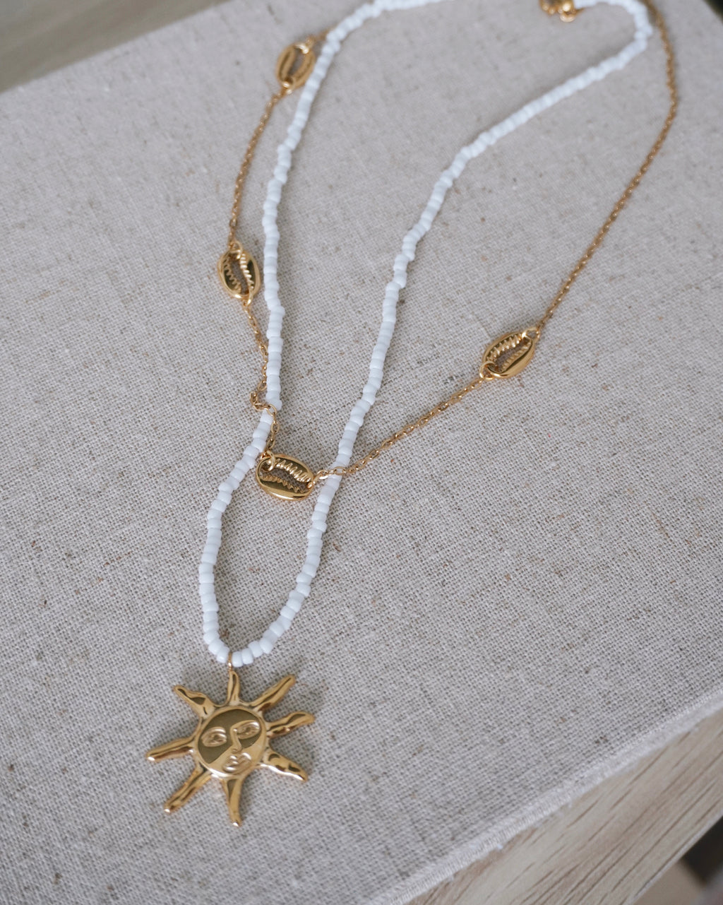 “Sunseeker” beaded necklace
